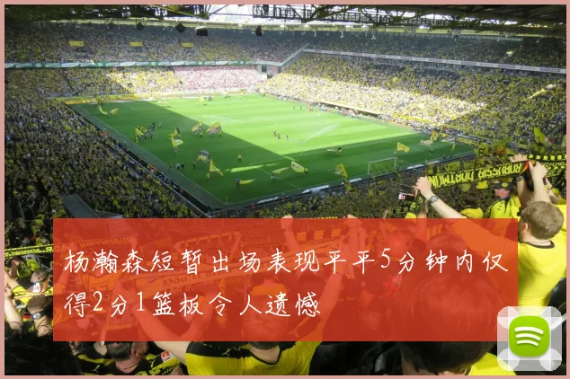 杨瀚森短暂出场表现平平5分钟内仅得2分1篮板令人遗憾